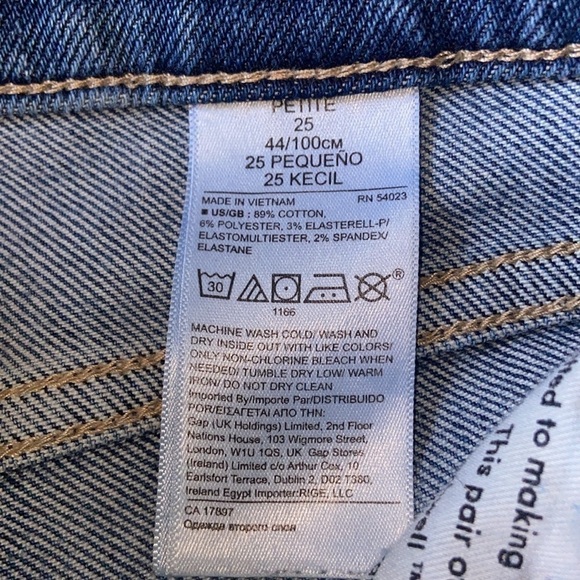 Banana Republic High Rise Slim Denim Jean Petite Women’s Size 6P 4-WAY STRETCH - Picture 7 of 8